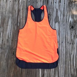 Orange and navy singlet